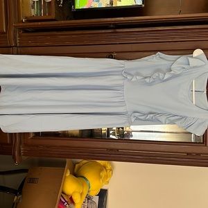 Baby blue dress with side zipper new, but tags have been removed